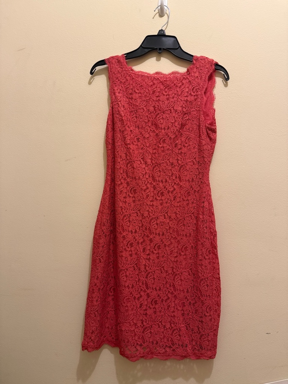 Adrianna Papell Coral Lace Midi Dress